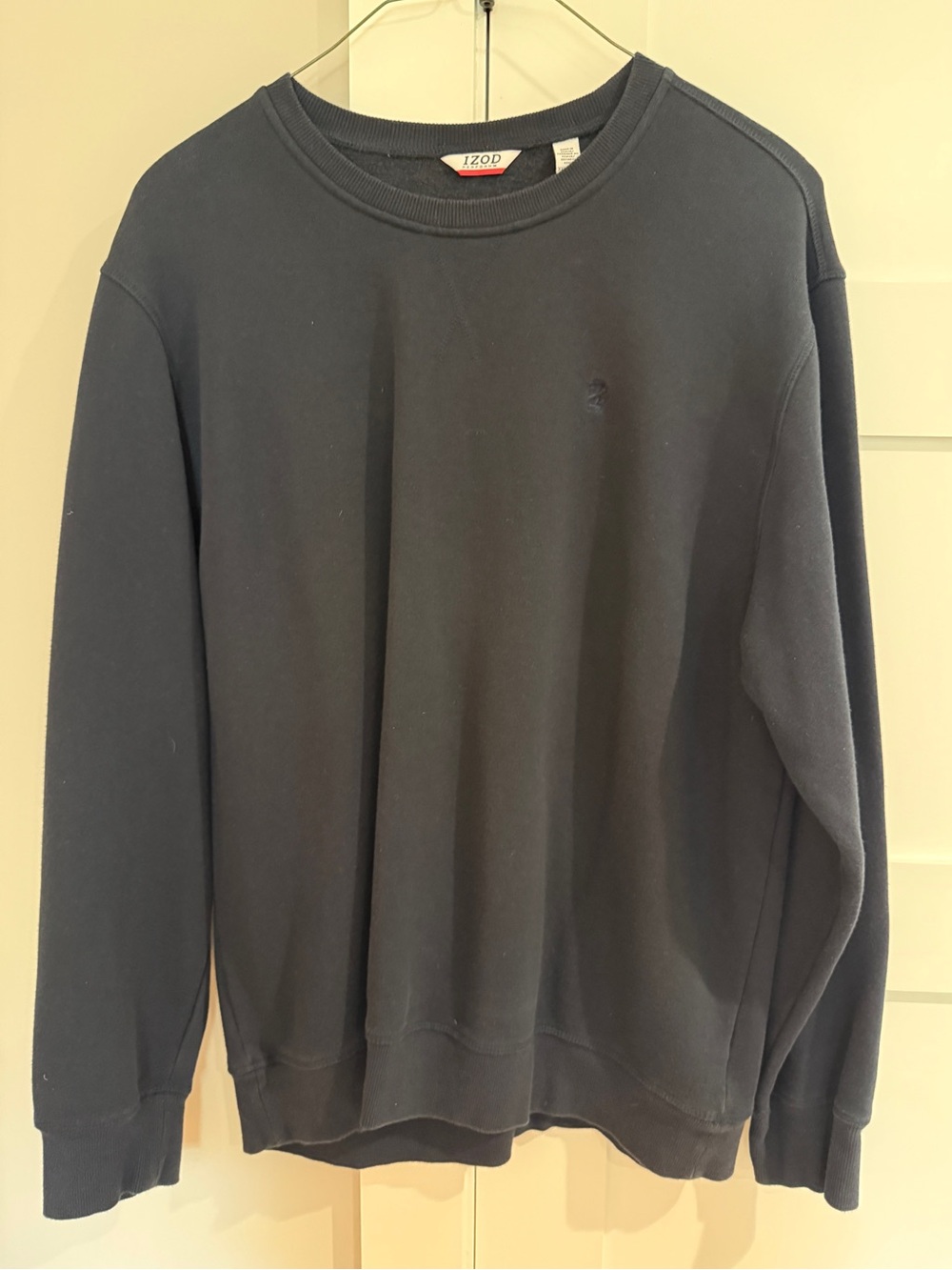 Izod Men's Crewneck Sweatshirt in Black XXL Tall